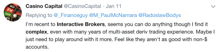 Questrade vs Interactive Brokers Twitter Comment #3